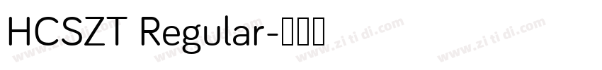 HCSZT Regular字体转换